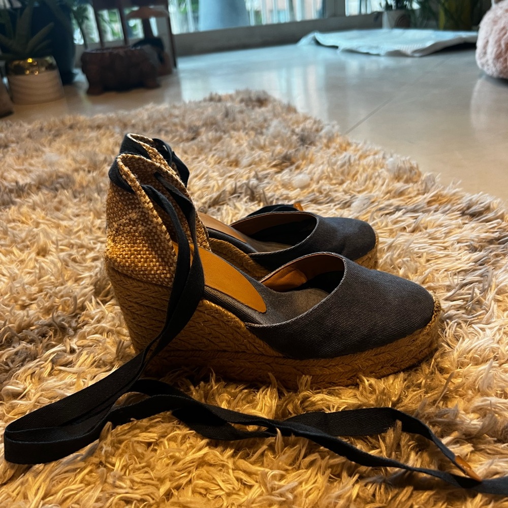 Castaner Platform Canvas Sandals size 7